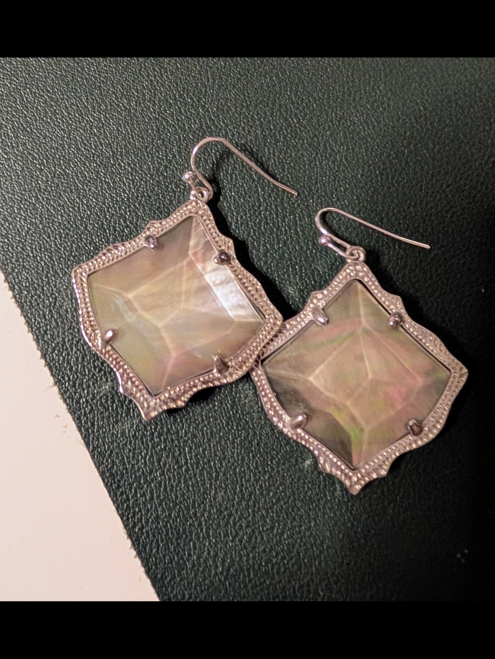 Silver-Tone Iridescent Mother-of-Pearl Drop Earrings - Kirsten KENDRA SCOTT